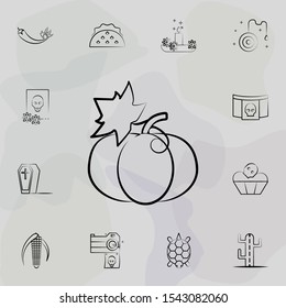 Pumpkin icon. Dia de muertos icons universal set for web and mobile