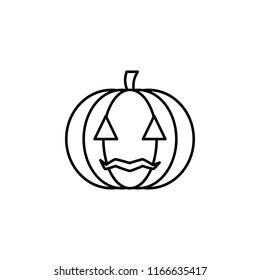 pumpkin icon. Element of autumn icon for mobile concept and web apps. Thin line pumpkin icon can be used for web and mobile
