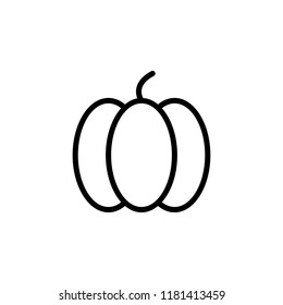 pumpkin icon. Element of autumn icon for mobile concept and web apps. Thin line pumpkin icon can be used for web and mobile
