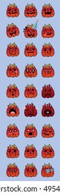pumpkin icon element set for Halloween. vector illustration