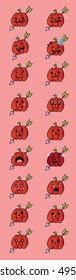 pumpkin icon element set for Halloween. vector illustration