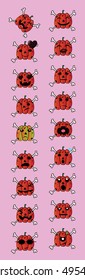 pumpkin icon element set for Halloween. vector illustration