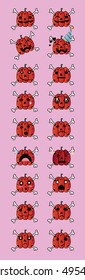 pumpkin icon element set for Halloween. vector illustration