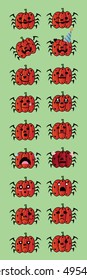 pumpkin icon element set for Halloween. vector illustration