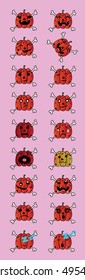 pumpkin icon element set for Halloween. vector illustration