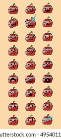 pumpkin icon element set for Halloween. vector illustration