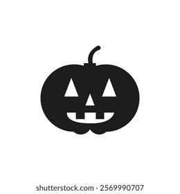Pumpkin icon flat line symbol set.