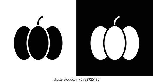 Pumpkin icon flat stock illustrations set