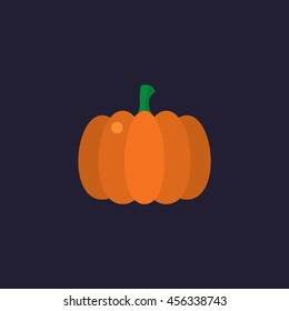 pumpkin icon in flat style