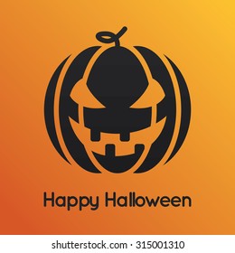 Pumpkin icon for Gift Card with Happy  Halloween title