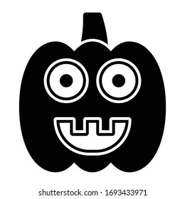 Icono de calabaza glifo diseño vectorial