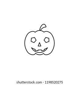 Pumpkin icon. Halloween icon.