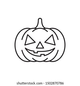 pumpkin icon halloween design flat vector 