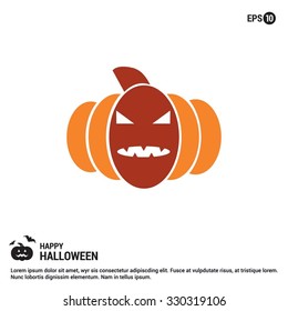 Pumpkin icon. Halloween Flat icons.  simple minimal, flat, solid, mono, monochrome, plain, contemporary style. Vector illustration web internet design elements