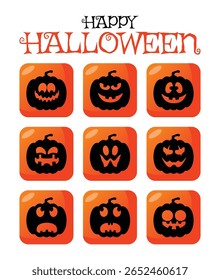 pumpkin icon for Halloween party