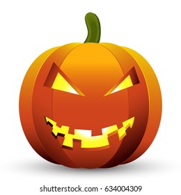 Pumpkin icon Halloween vector illustration isolated background.