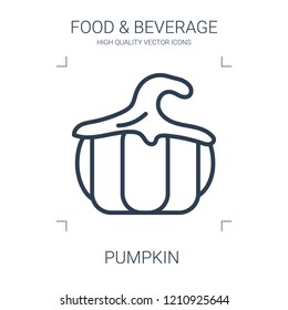 pumpkin icon. high quality line pumpkin icon on white background. from food collection flat trendy vector pumpkin symbol. use for web and mobile