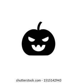 pumpkin icon - holiday symbol, logo illustration.