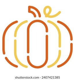 Pumpkin icon illustration for uiux, web, app, infographic, etc
