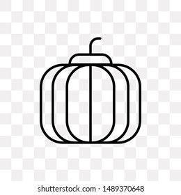 Pumpkin icon isolated on transparent background. Vegetable symbol modern, simple, vector, icon for website design, mobile app, ui. Vector Illustration