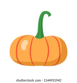 Pumpkin icon isolated on white background. Element for your design works. Flat style vector illustration