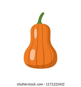 Pumpkin icon isolated on white background. Element for your design works. Flat style vector illustration.
