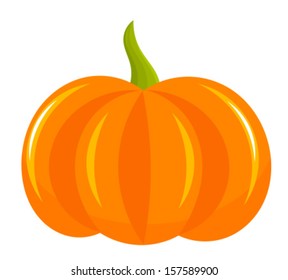 Pumpkin icon isolated on white. Vector illustration