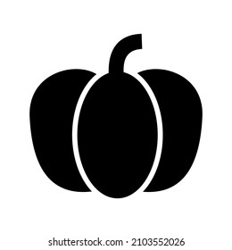 Icono de calabaza aislado en fondo blanco