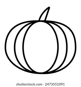 Pumpkin icon isolated on white background. Vector illustration