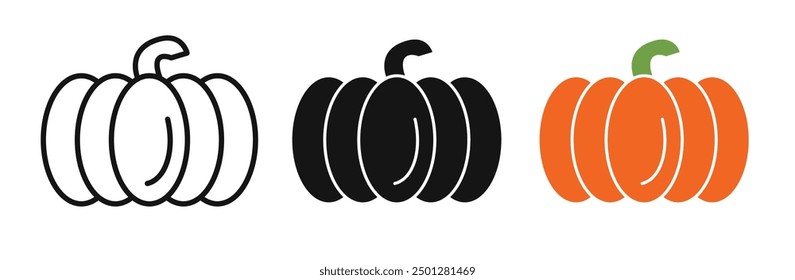 Pumpkin icon isolated on white background