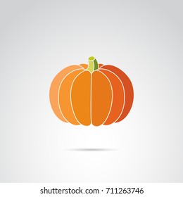 Pumpkin icon isolated on white background.