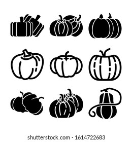 pumpkin icon isolated sign symbol vector illustration - Collection of high quality black style vector icons
