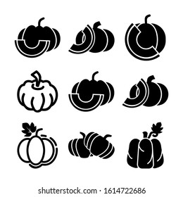 pumpkin icon isolated sign symbol vector illustration - Collection of high quality black style vector icons
