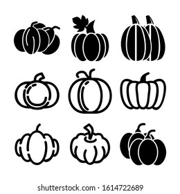 pumpkin icon isolated sign symbol vector illustration - Collection of high quality black style vector icons
