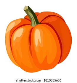 Pumpkin Icon. Isolated vector illustration.