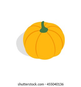 Pumpkin icon in isometric 3d style isolated on white background. Plant symbol
