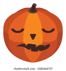 Pumpkin icon. Isometric of pumpkin vector icon for web design isolated on white background