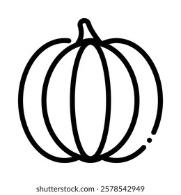 Pumpkin Icon in Line Style