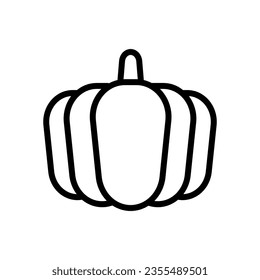 pumpkin icon line style vector