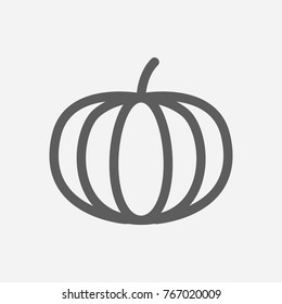 Pumpkin icon line symbol. Isolated vector illustration of gourd sign pumpkin icon concept for your web site mobile app logo UI design.