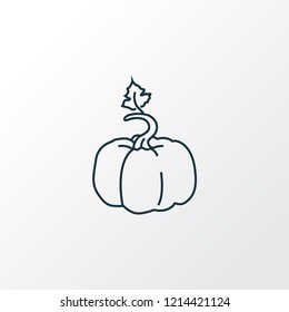 Pumpkin icon line symbol. Premium quality isolated gourd element in trendy style.