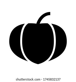 icono de calabaza o logotipo símbolo de signo aislado ilustración vectorial - iconos vectoriales de estilo negro de alta calidad

