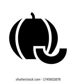 Kürbisikon oder Logo isolierte Symbol-Vektor-Illustration - qualitativ hochwertige Vektor-Icons im schwarzen Stil
