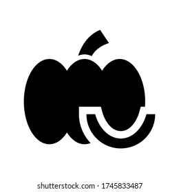 pumpkin  icon or logo isolated sign symbol vector illustration - high quality black style vector icons
