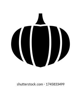 icono de calabaza o logotipo símbolo de signo aislado ilustración vectorial - iconos vectoriales de estilo negro de alta calidad
