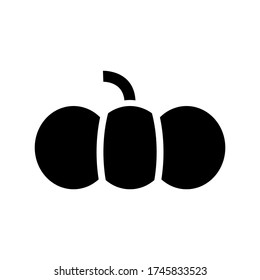 pumpkin  icon or logo isolated sign symbol vector illustration - high quality black style vector icons
