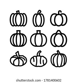 pumpkin icon or logo isolated sign symbol vector illustration - Collection of high quality black style vector icons

