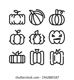 pumpkin icon or logo isolated sign symbol vector illustration - Collection of high quality black style vector icons
