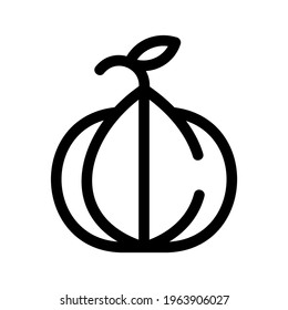 icono de calabaza o logotipo símbolo de signo aislado ilustración vectorial - iconos vectoriales de estilo negro de alta calidad
