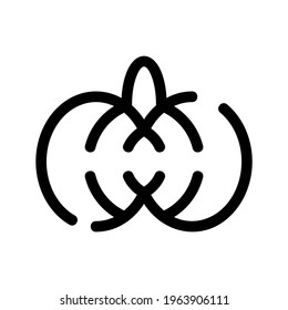 icono de calabaza o logotipo símbolo de signo aislado ilustración vectorial - iconos vectoriales de estilo negro de alta calidad
